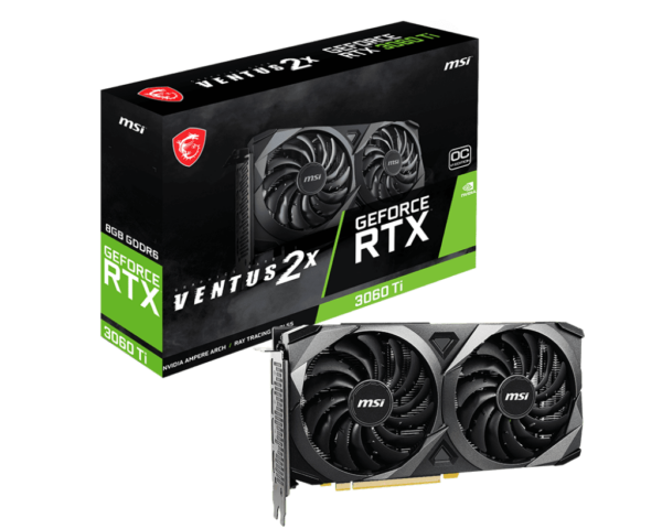 MSI GeForce RTX 3060 Ti Ventus 2X 8G OCV1 LHR 8 GB GDDR6 256-bIt Gaming Graphic Card, pci_e_x16